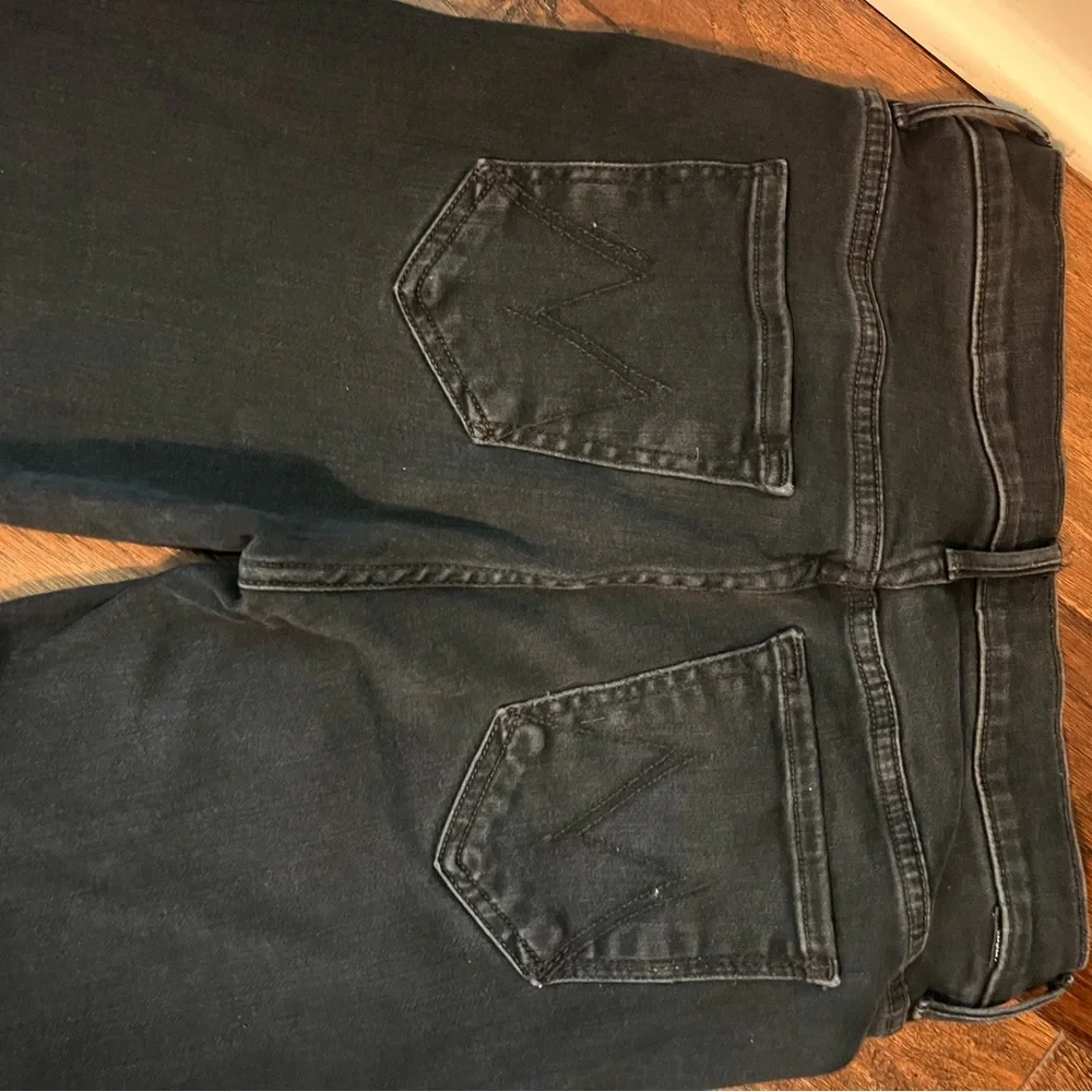 MOTHER Black Jeans. Mother Insider Coin Fray - Picture 3 of 10